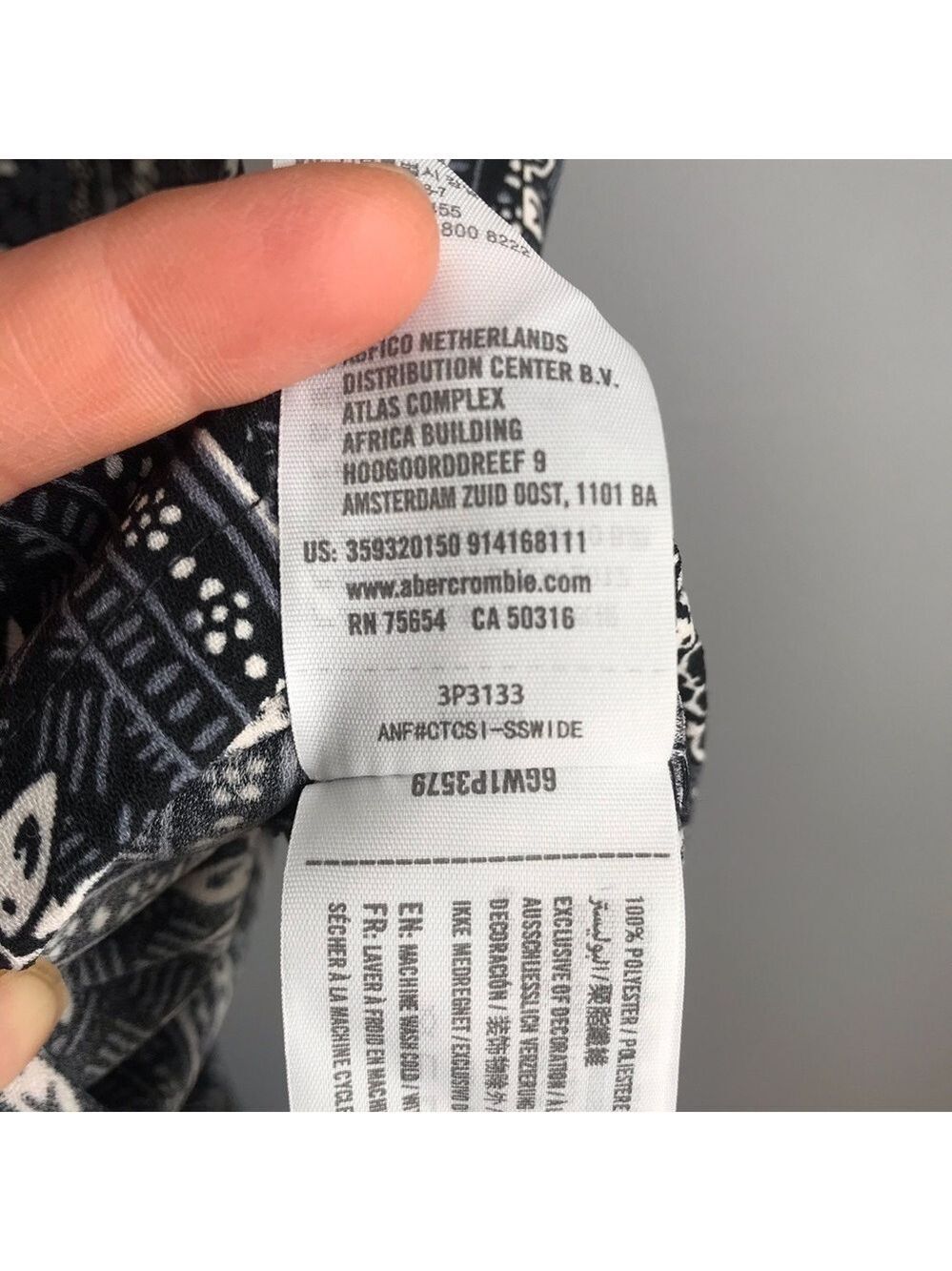 Hollister Border Print Mini Dress With Cross Back Size Small - Picture 9 of 10